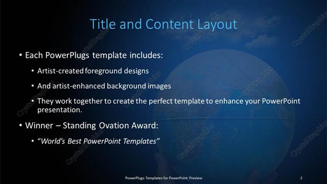 Title and Content presentation slide layout