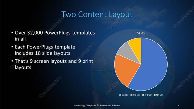 Two Content presentation slide layout