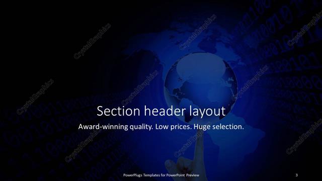 Section Header presentation slide layout