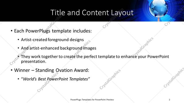 Title and Content presentation slide layout
