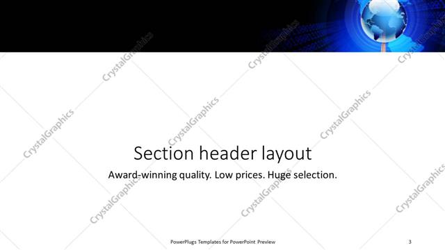 Section Header presentation slide layout