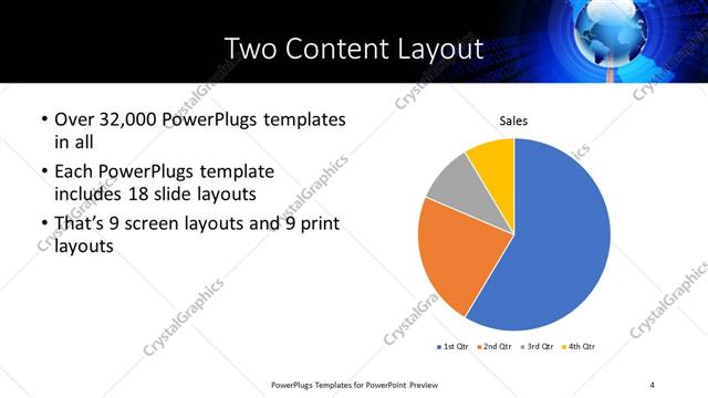 Two Content presentation slide layout