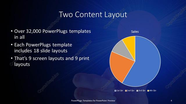 Two Content presentation slide layout