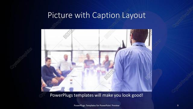 Picture with Caption presentation slide layout