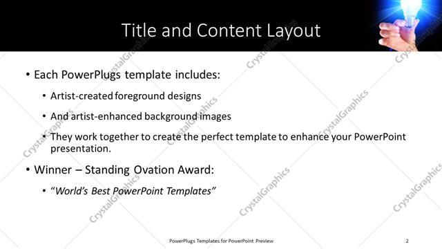 Title and Content presentation slide layout