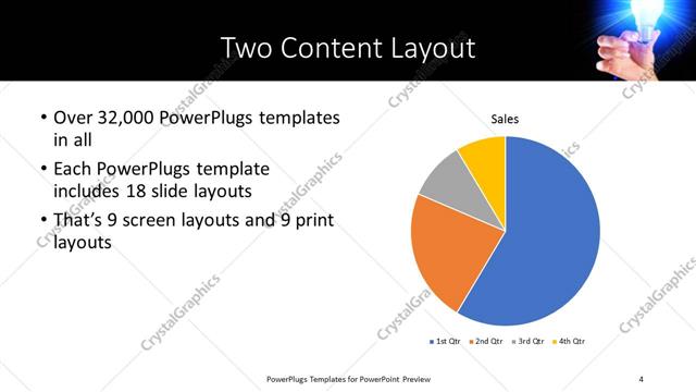 Two Content presentation slide layout