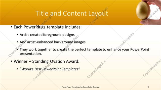 Title and Content presentation slide layout