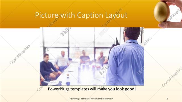 Picture with Caption presentation slide layout