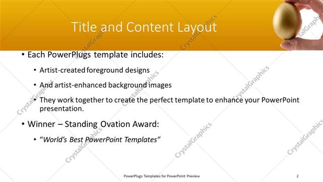 Title and Content presentation slide layout