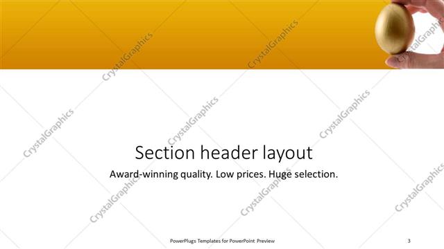Section Header presentation slide layout