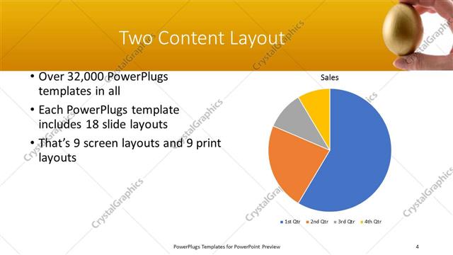 Two Content presentation slide layout