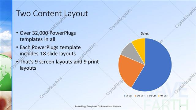 Two Content presentation slide layout