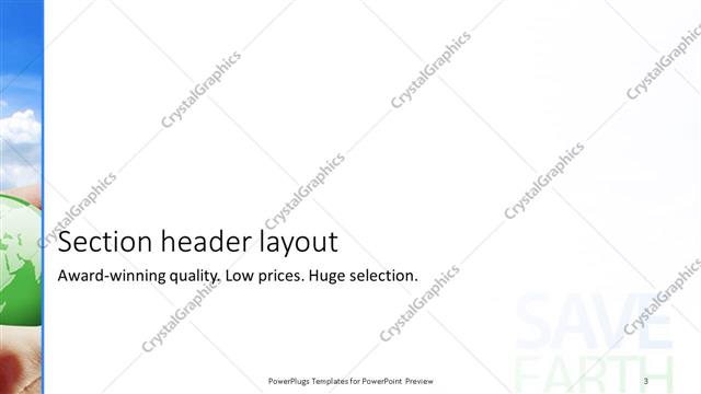 Section Header presentation slide layout