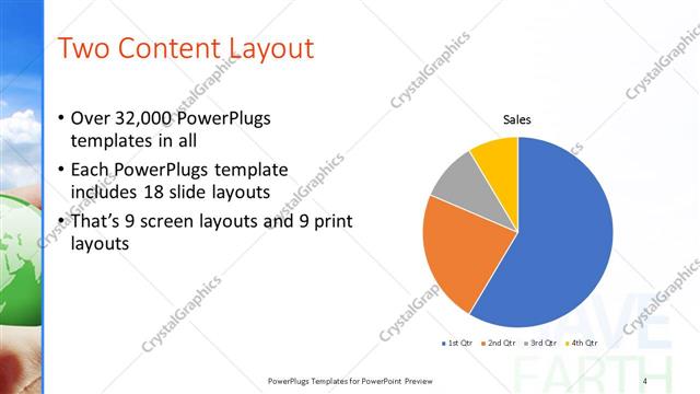 Two Content presentation slide layout