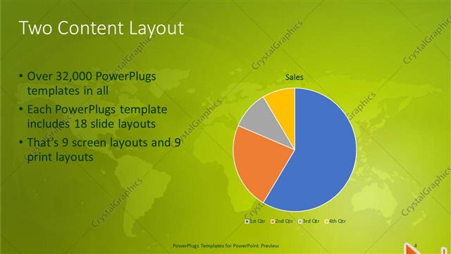 Two Content presentation slide layout