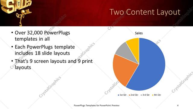 Two Content presentation slide layout