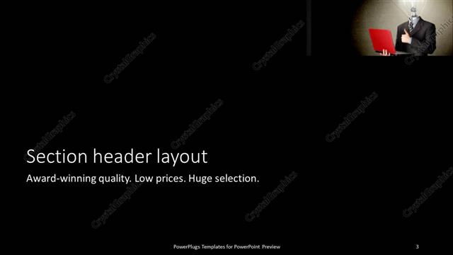 Section Header presentation slide layout