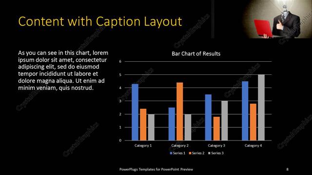 Content with Caption presentation slide layout