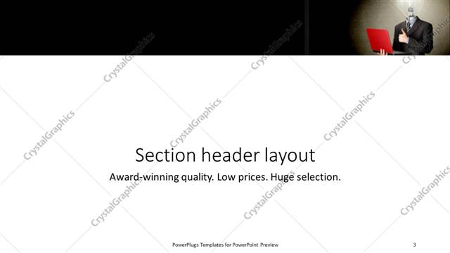 Section Header presentation slide layout