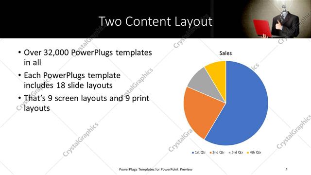 Two Content presentation slide layout