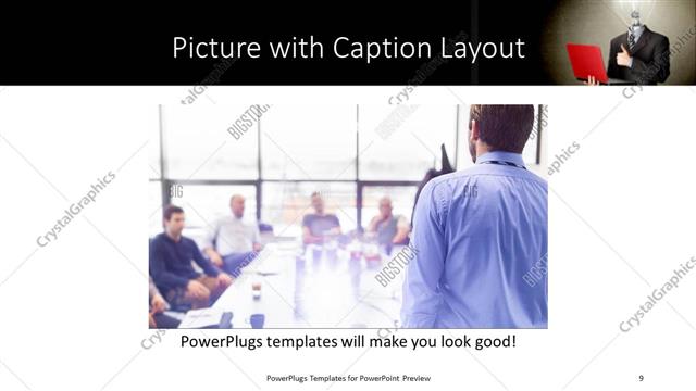 Picture with Caption presentation slide layout
