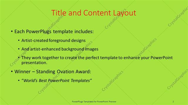 Title and Content presentation slide layout