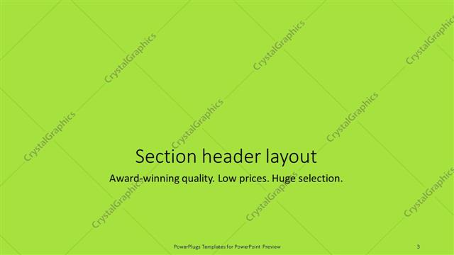 Section Header presentation slide layout