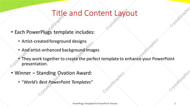 Title and Content presentation slide layout