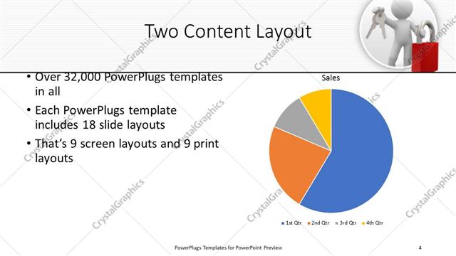Two Content presentation slide layout