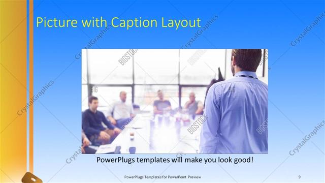 Picture with Caption presentation slide layout