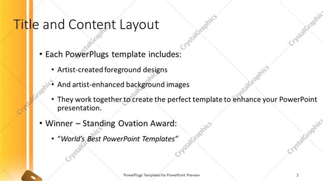 Title and Content presentation slide layout