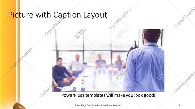 Picture with Caption presentation slide layout
