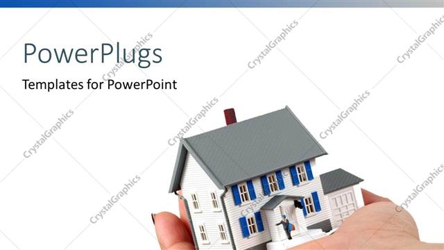  Presentation with estate - A person holding a model of the house