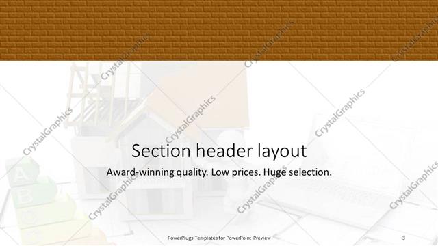 Section Header presentation slide layout