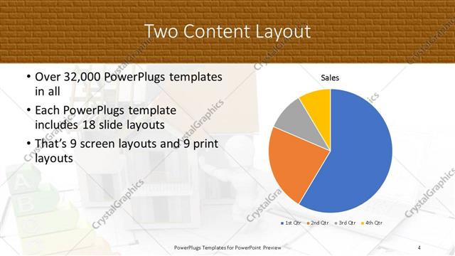 Two Content presentation slide layout