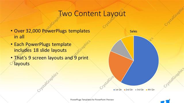 Two Content presentation slide layout