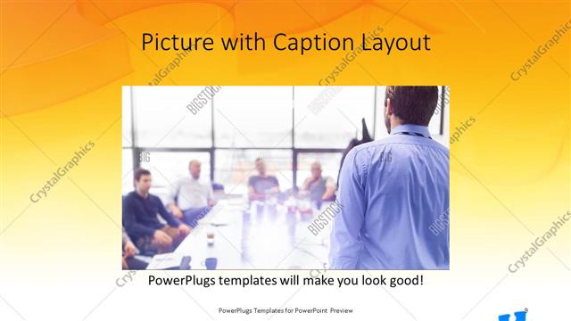 Picture with Caption presentation slide layout