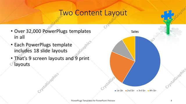 Two Content presentation slide layout