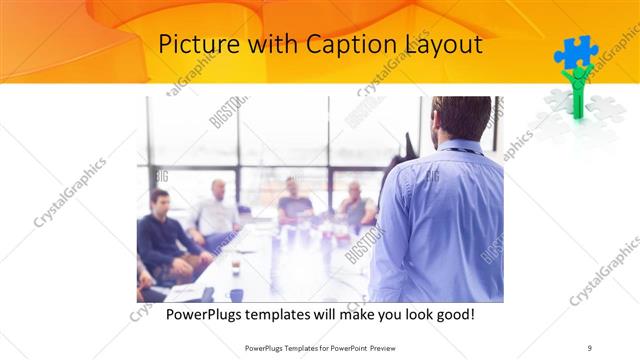Picture with Caption presentation slide layout