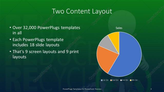 Two Content presentation slide layout