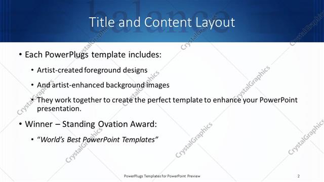 Title and Content presentation slide layout