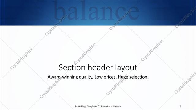 Section Header presentation slide layout