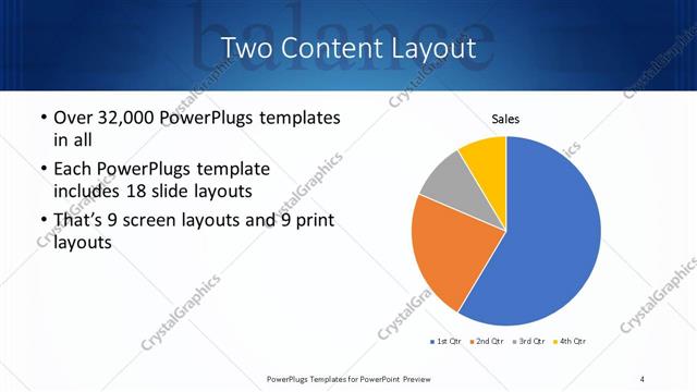 Two Content presentation slide layout