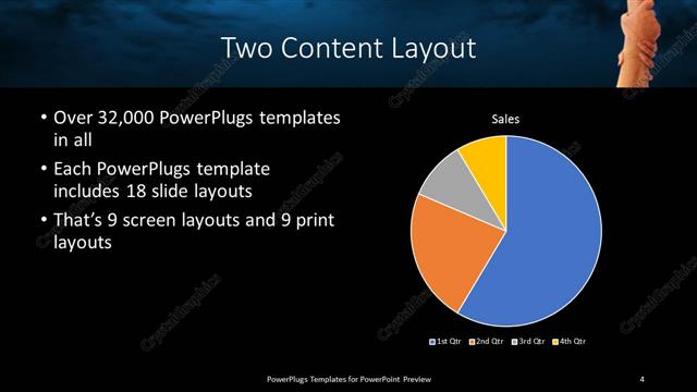 Two Content presentation slide layout