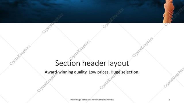 Section Header presentation slide layout