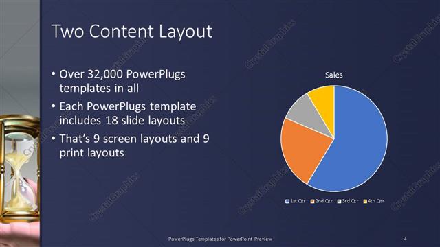 Two Content presentation slide layout