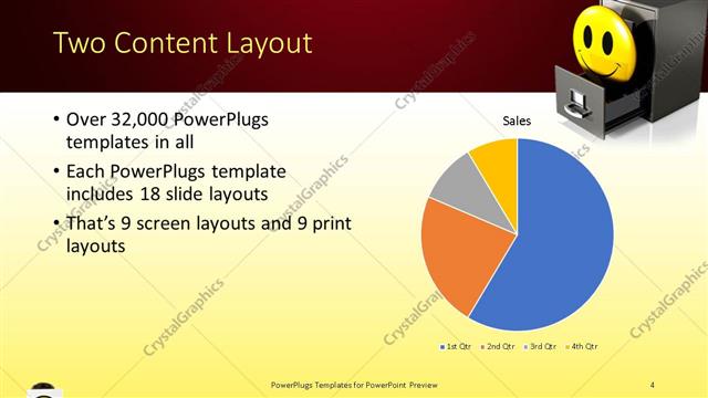 Two Content presentation slide layout