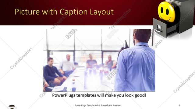 Picture with Caption presentation slide layout