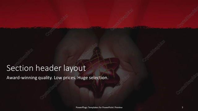 Section Header presentation slide layout