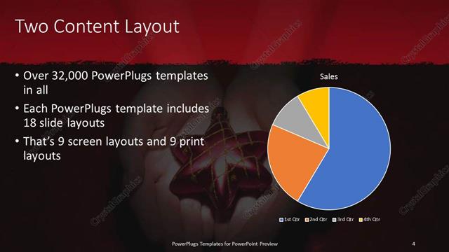 Two Content presentation slide layout